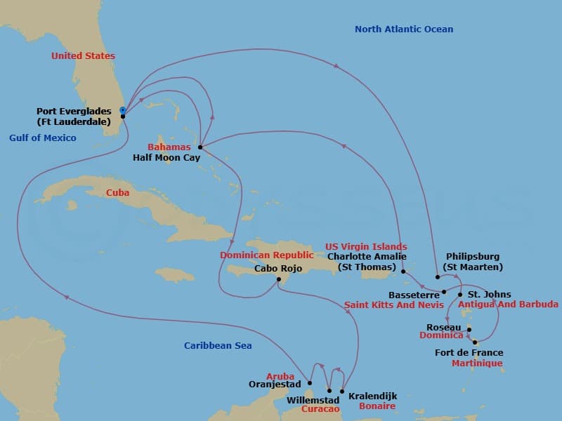 Cruise Itinerary Map