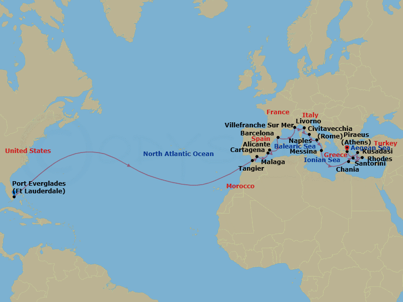 Cruise Itinerary Map