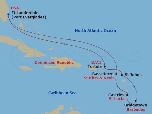 Cruise Itinerary Map