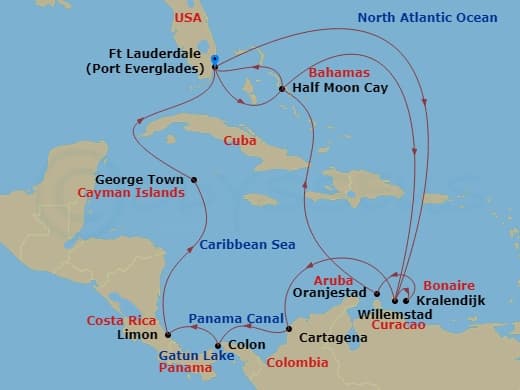 Cruise Itinerary Map