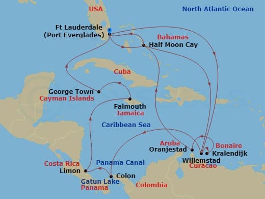Cruise Itinerary Map