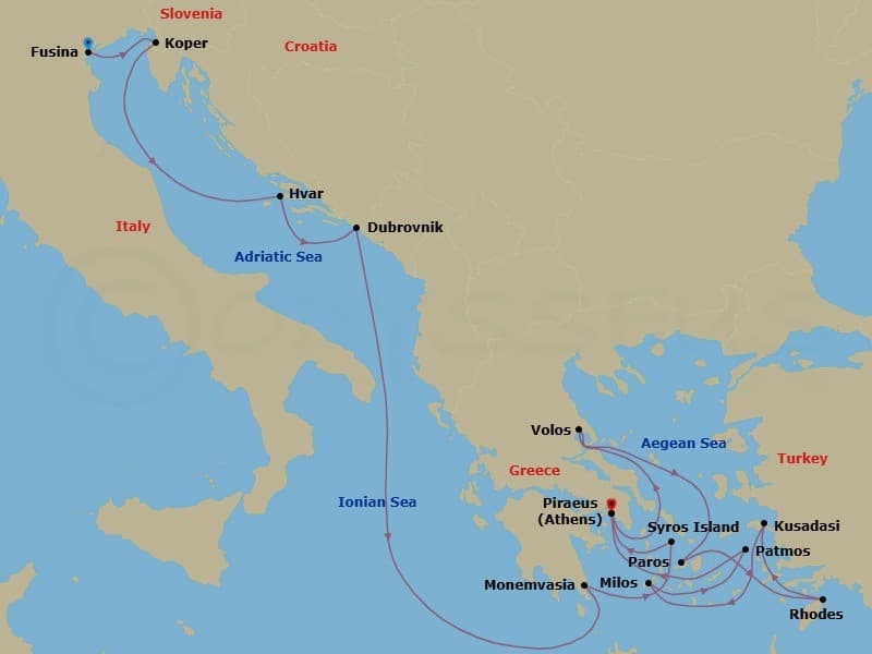 Cruise Itinerary Map