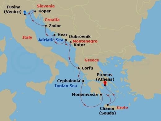 Cruise Itinerary Map