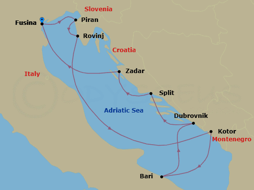 Cruise Itinerary Map