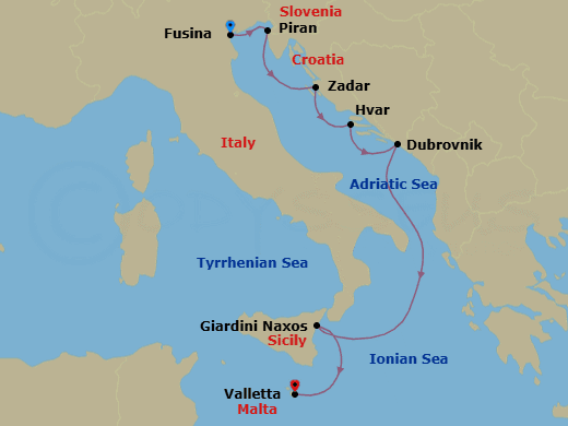 Cruise Itinerary Map
