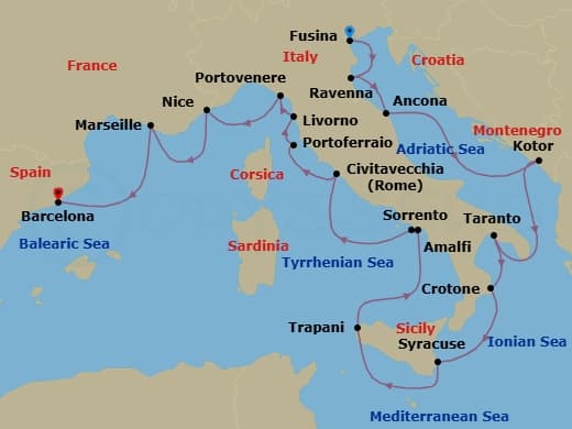 Cruise Itinerary Map