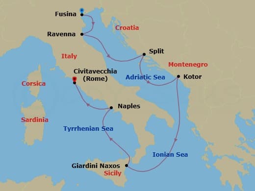 Cruise Itinerary Map