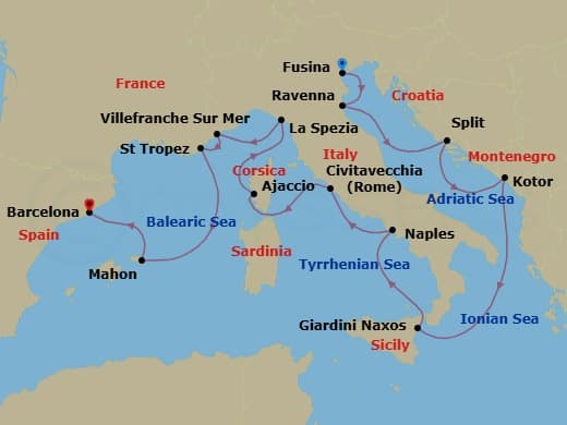 Cruise Itinerary Map