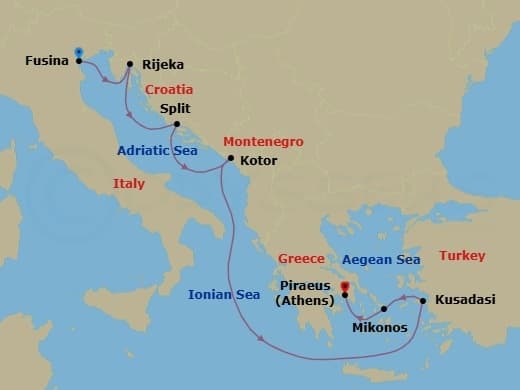Cruise Itinerary Map