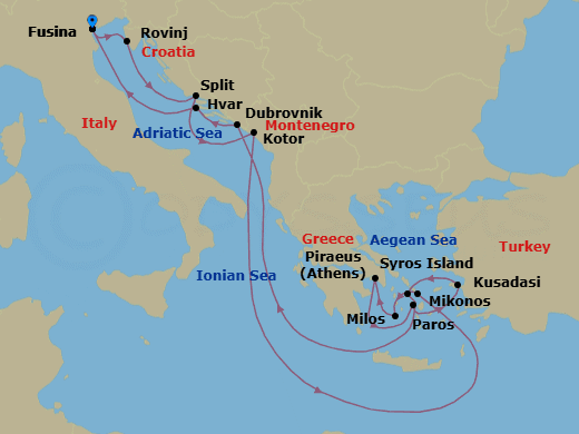 Cruise Itinerary Map