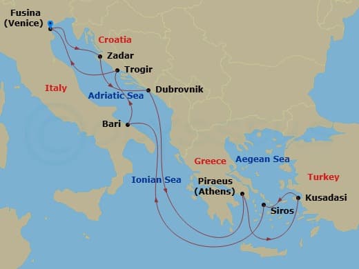 Cruise Itinerary Map