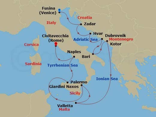 Cruise Itinerary Map