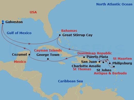 Cruise Itinerary Map