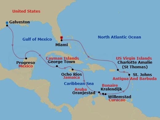 Cruise Itinerary Map