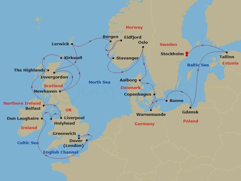 Cruise Itinerary Map