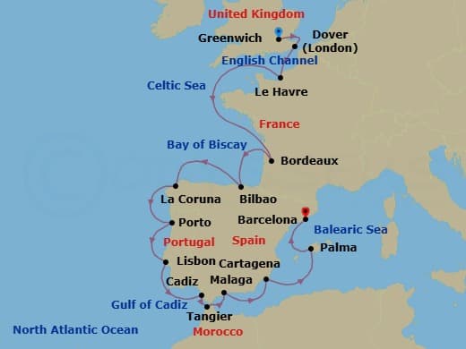 Cruise Itinerary Map
