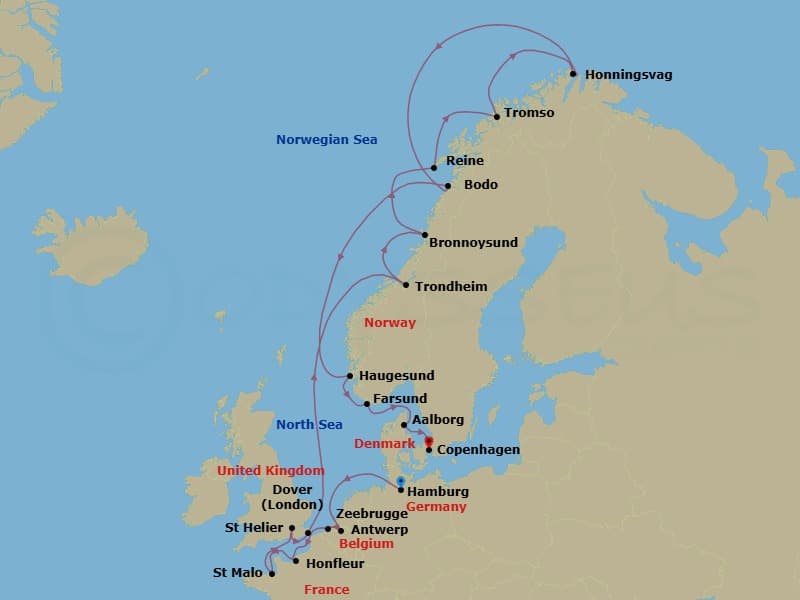 Cruise Itinerary Map
