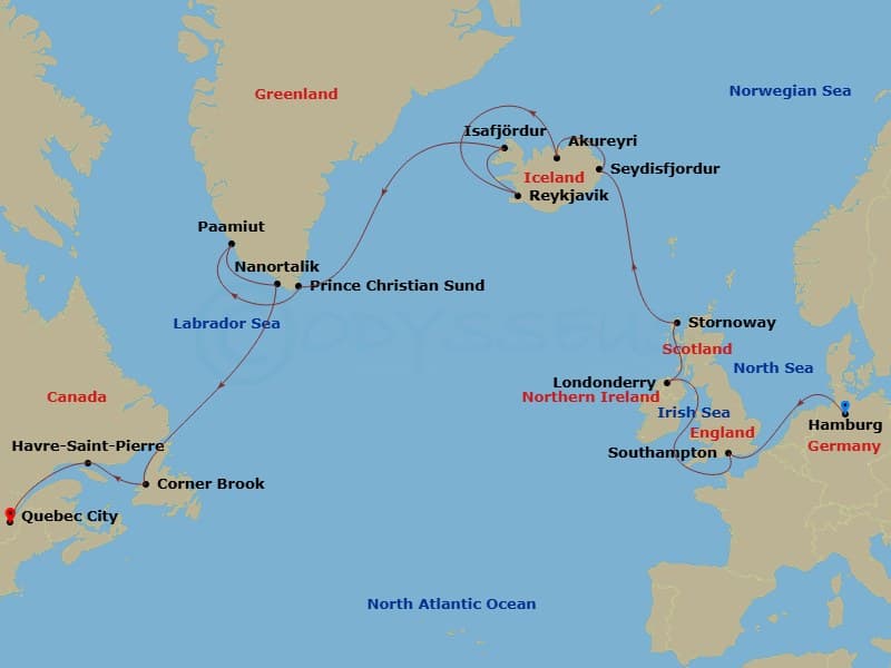 Cruise Itinerary Map
