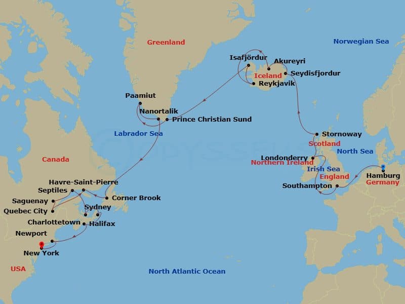 Cruise Itinerary Map