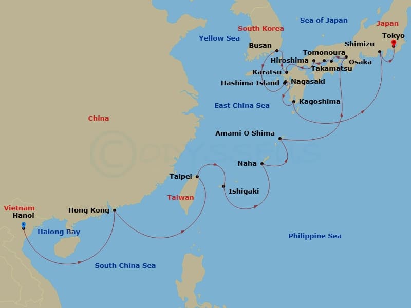 Cruise Itinerary Map