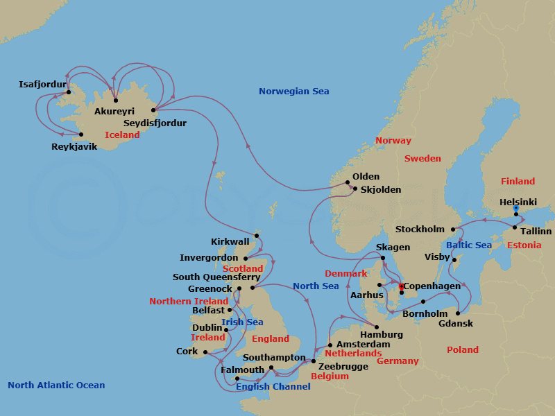 Cruise Itinerary Map