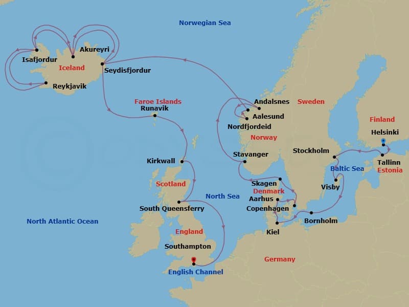 Cruise Itinerary Map