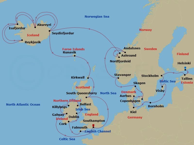 Cruise Itinerary Map