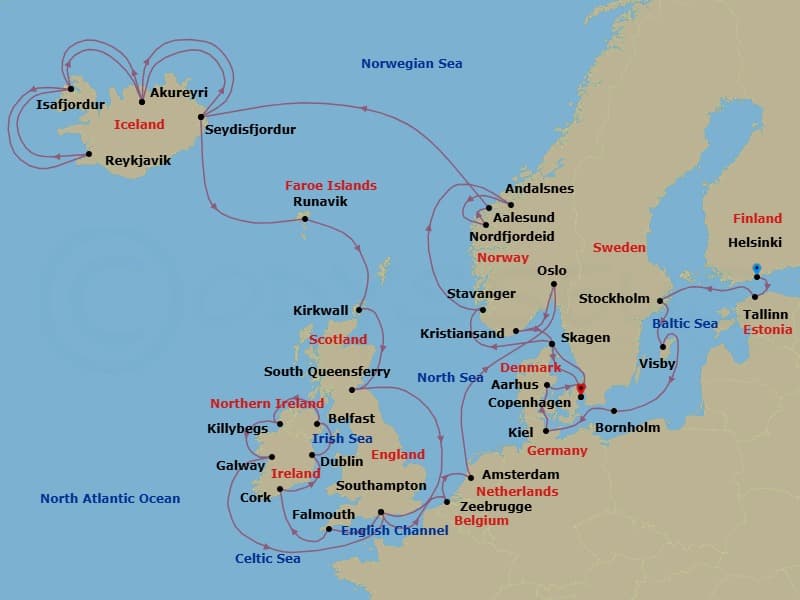 Cruise Itinerary Map