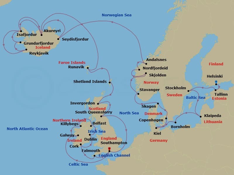 Cruise Itinerary Map