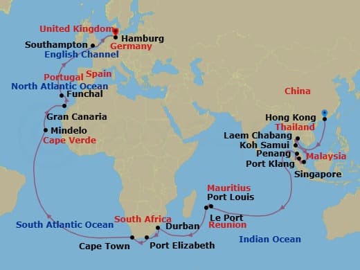 Cruise Itinerary Map