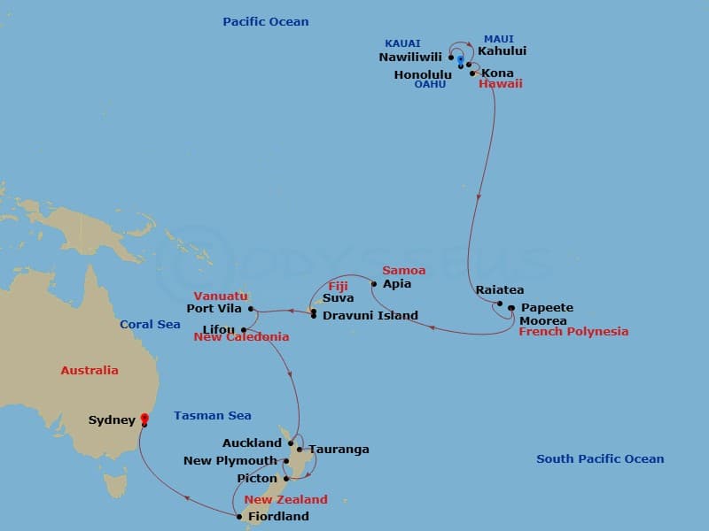 Cruise Itinerary Map