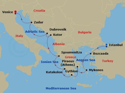 Cruise Itinerary Map