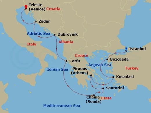 Cruise Itinerary Map