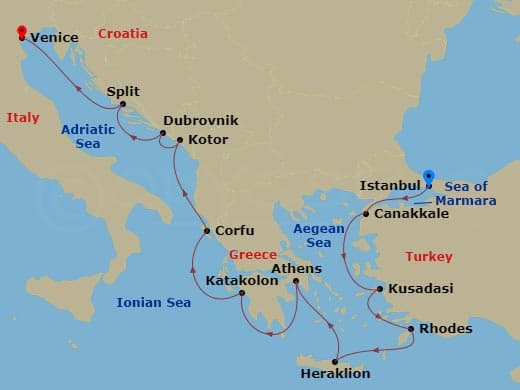 Cruise Itinerary Map