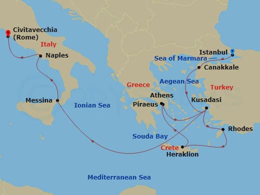 Cruise Itinerary Map