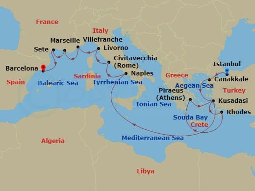 Cruise Itinerary Map