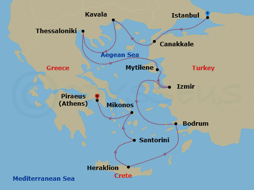 Cruise Itinerary Map