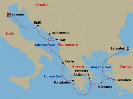 Cruise Itinerary Map