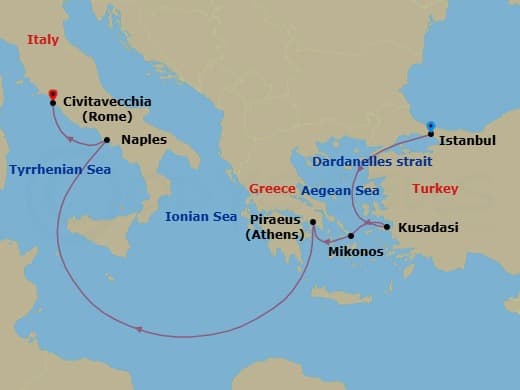Cruise Itinerary Map