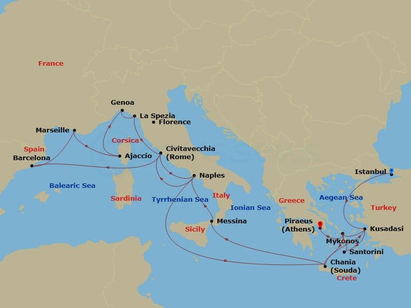 Cruise Itinerary Map