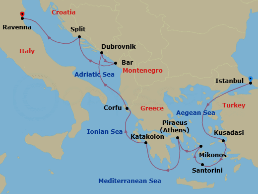 Cruise Itinerary Map