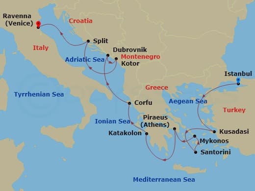 Cruise Itinerary Map