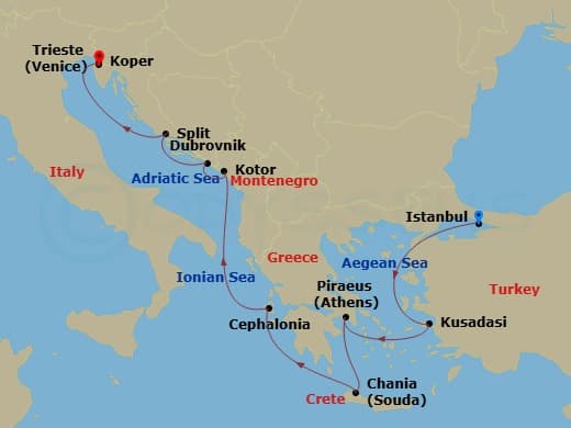 Cruise Itinerary Map