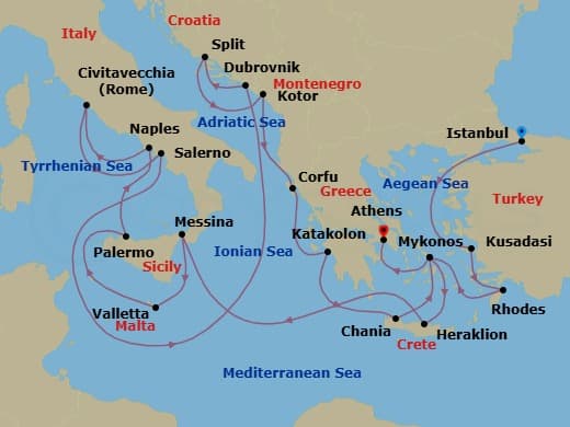 Cruise Itinerary Map