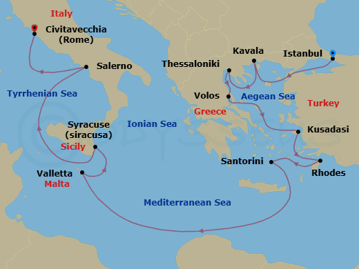 Cruise Itinerary Map