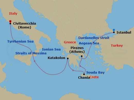 Cruise Itinerary Map