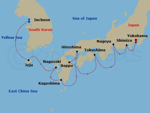 Cruise Itinerary Map