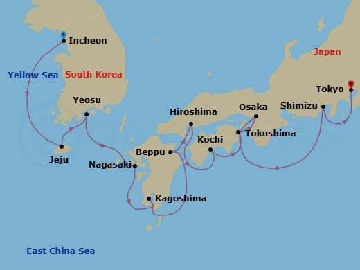 Cruise Itinerary Map