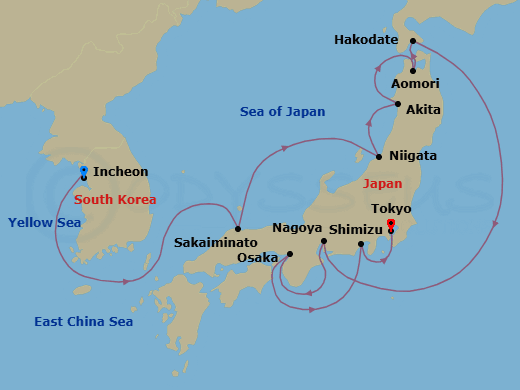 Cruise Itinerary Map