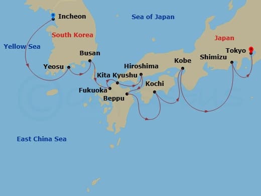 Cruise Itinerary Map
